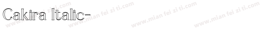 Cakira Italic中文字体转换